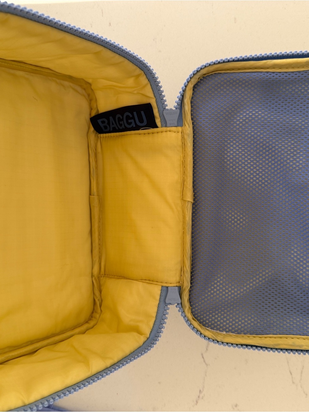 Baggu blue gingham small cosmetic bag - Picture 3 of 3